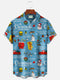 Men's Christmas Funny Graphic Short Sleeve Hawaiian Shirt